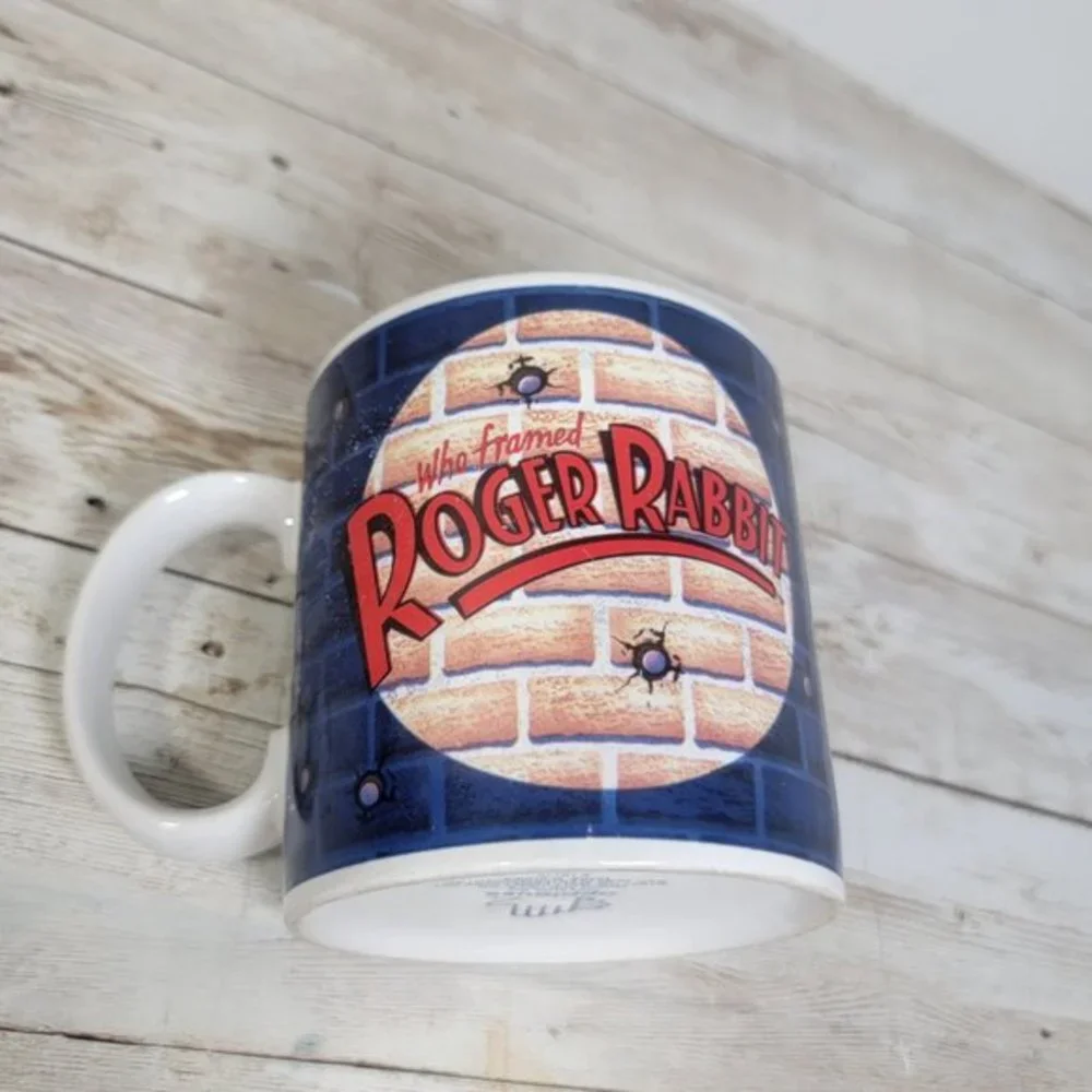Vintage Disney Who Framed Roger & Jessica Rabbit Coffee Mug‎ Cup 1987 Applause
